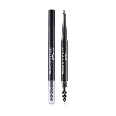 Maybelline New York Brow Pencil, With Spoolie, Long-lasting and Natural-looking Results, Define & Blend Brow Pencil, Natural Brown, 0.16 g